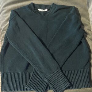 Everlane Women's Deep Green Crewneck Sweater